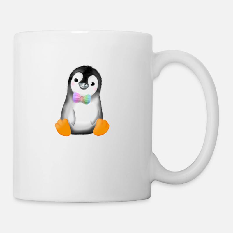Pinguin Gesichtsmaske - Tasse - Weiß