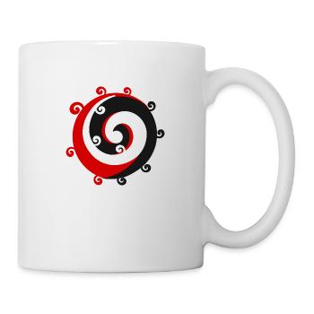 Maori Koru Maori Flag Tribal Tattoo Gift Idea - Mug - white - Right