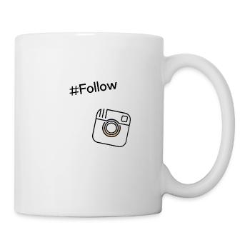 #Follow - Tasse - Weiß - Rechts