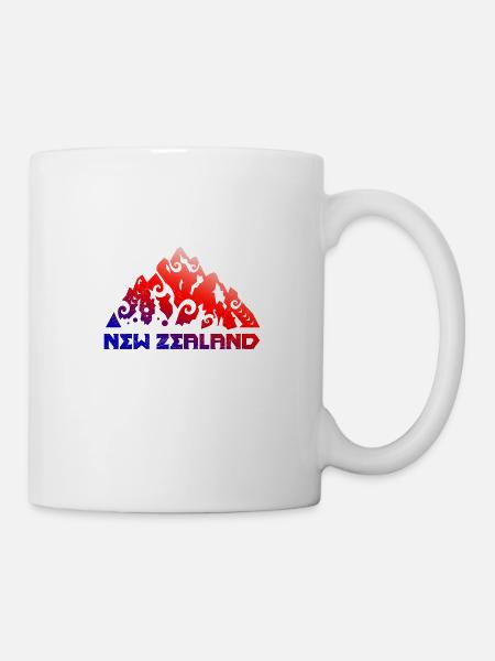 Maori Neuseeland Mountain Tribal Tattoo Geschenk - Tasse - Weiß