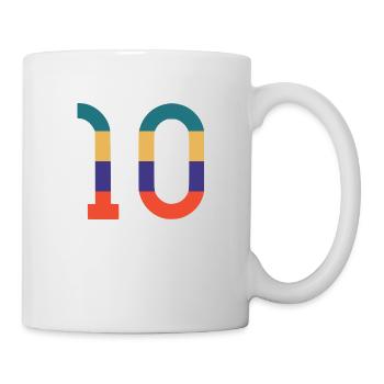 Die Zahl 10 - Tasse - Weiß - Rechts