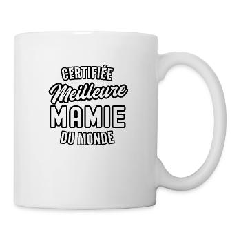 Certifiée meilleure mamie du monde - Mug blanc - blanc - Droite