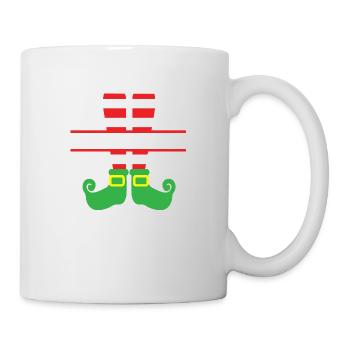christmas elf leg costume - Mug - white - Right