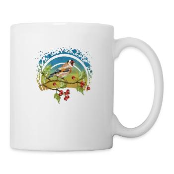 Bunter Vogel - Tasse - Weiß - Rechts