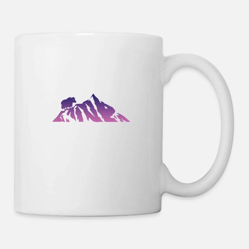 Idée cadeau de grimpeur Tibet Yak - Mug blanc - blanc