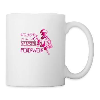 Feuerwehrfrau Freiwillige Feuerwehr Beruf Geschenk - Tasse - Weiß - Rechts