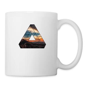 Natur Dreieck Berge / Geschenk - Tasse - Weiß - Rechts