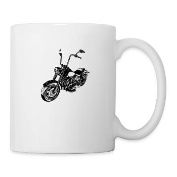Motorcycle chopper - Mug - white - Right