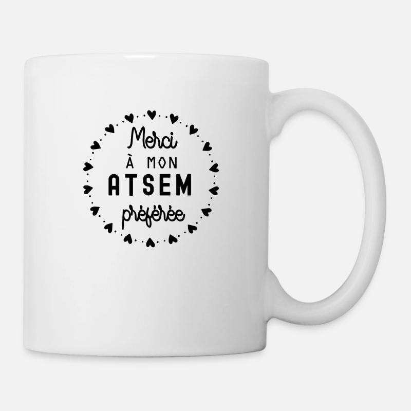 merci à mon atsem préférée - Mug blanc - blanc
