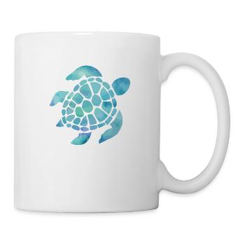 Sea Turtle Watercolor Blue - Mug - white - Right