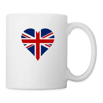 Great Britain Flag Heart - Mug - white - Right