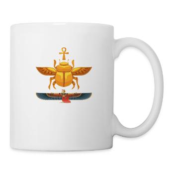 Ankh des Lebens Ägypten Heiliges Skarabäus Gold - Tasse - Weiß - Rechts