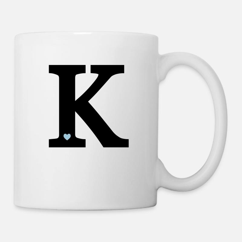 Buchstabe K Anfangsbuchstabe - Tasse - Weiß