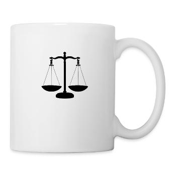 lawyer libra justice - Mug - white - Right