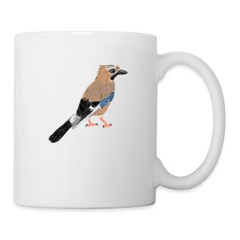 Eichelhäher / Eurasian Jay I - Tasse - Weiß - Rechts
