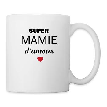super mamie d'amour - Mug blanc - blanc - Droite