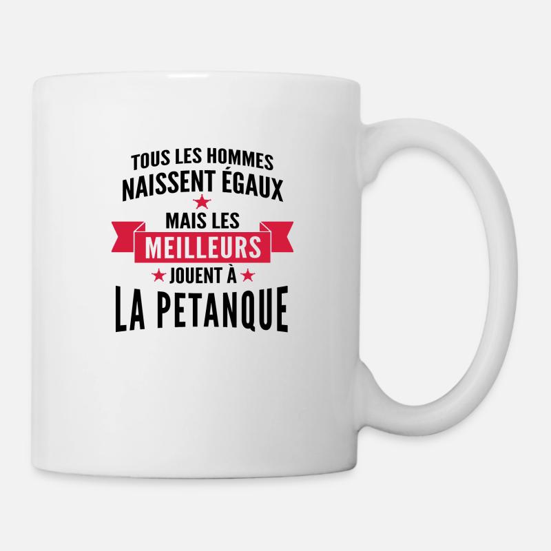 les meilleurs jouent à la pétanque - Mug blanc - blanc