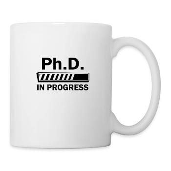 Phd in progress Diplôme Cadeau - Mug blanc - blanc - Droite