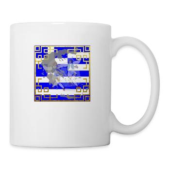 GR Greece Flag Country Dancer Gold - I Love Greece - Mug - white - Right