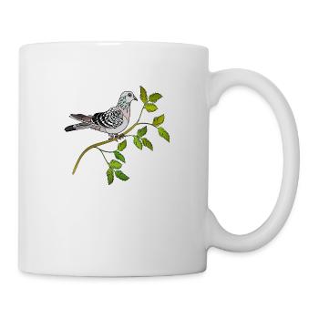 Vogel - Tasse - Weiß - Rechts