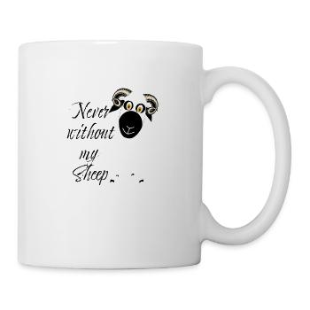 never without my sheep - Tasse - Weiß - Rechts