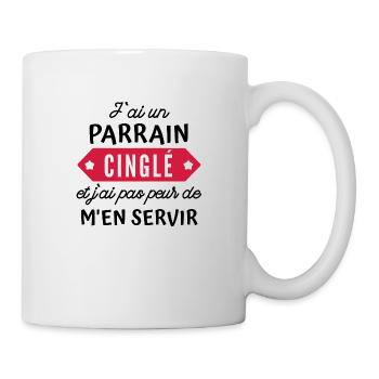j'ai un parrain cinglé - Mug blanc - blanc - Droite