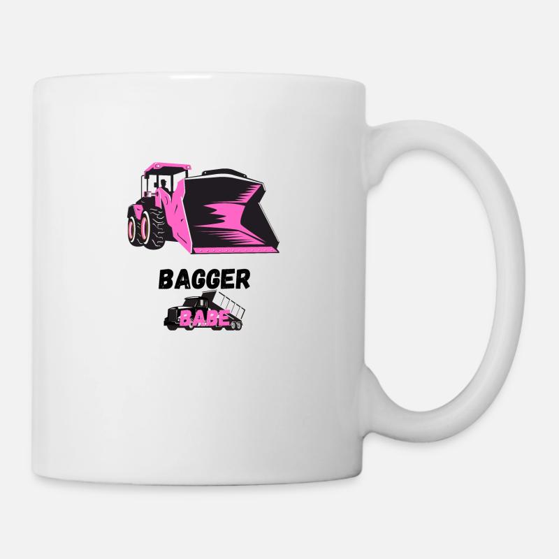 Bagger Babe - Tasse - Weiß