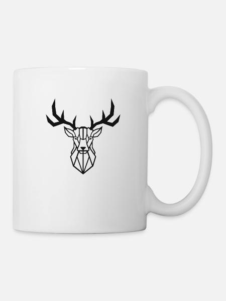 Minimalistic - Deer / Hirsch - Mug - white