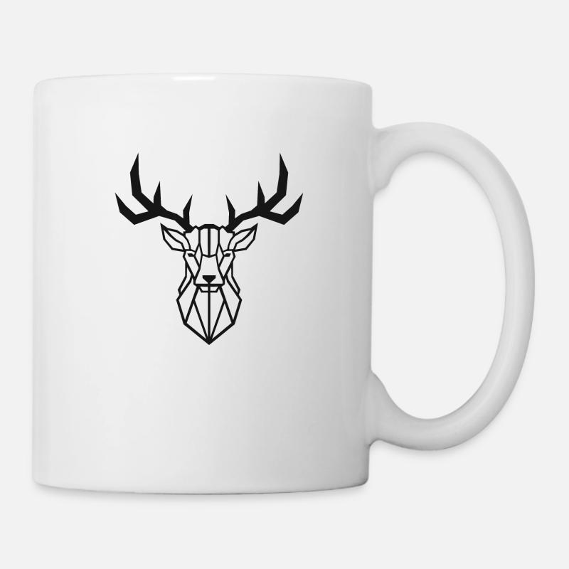 Minimalistic - Deer / Hirsch - Mug - white