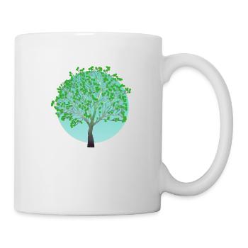 Arbre vert au printemps - Mug blanc - blanc - Droite