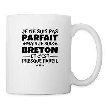 pas parfait mais breton - Mug blanc - blanc - Droite
