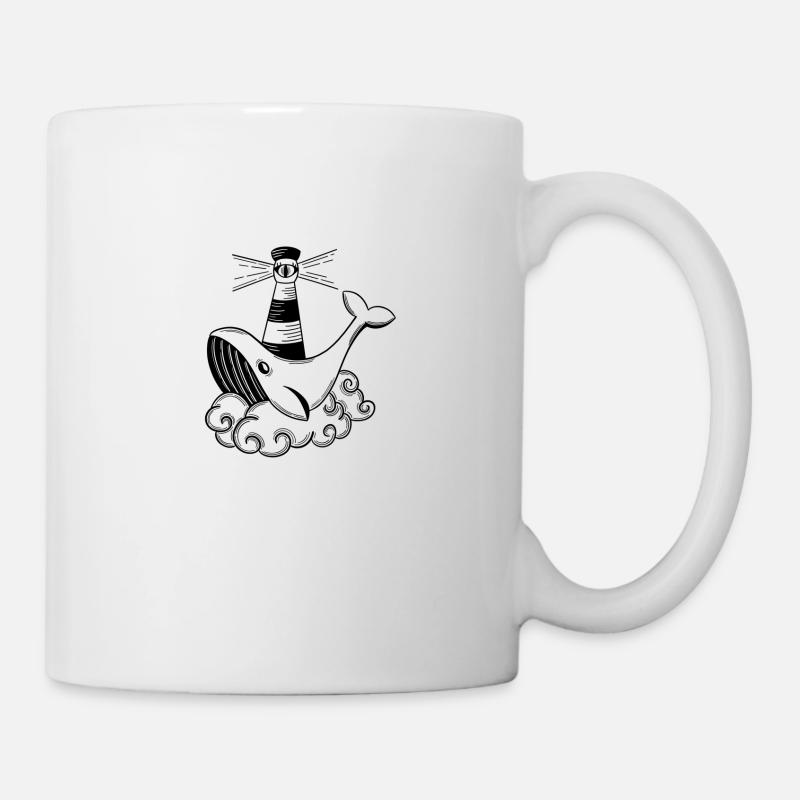 Baleine sur Cloud Nine - Mug blanc - blanc