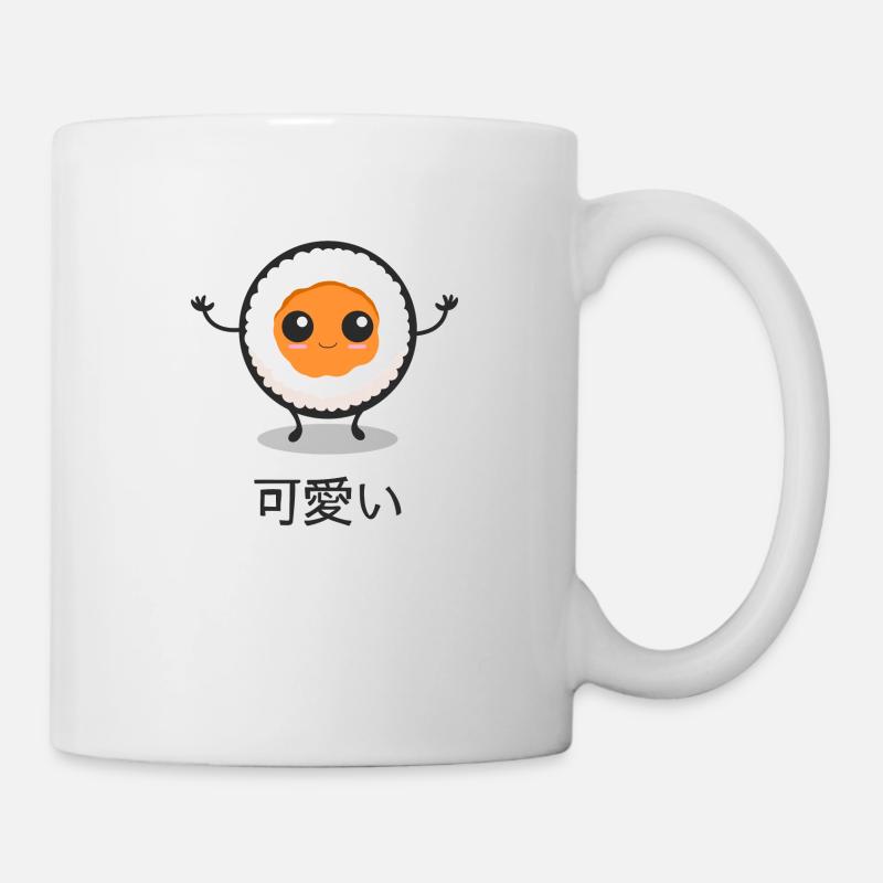Saumon Maki Kawaii - Mug blanc - blanc