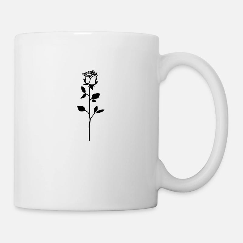 Rose noire - Mug blanc - blanc