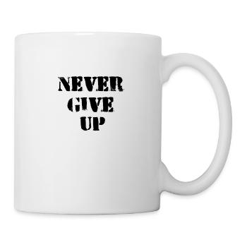 Never give up - Mug blanc - blanc - Droite