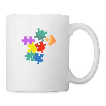 Puzzle couleur - Mug blanc - blanc - Droite