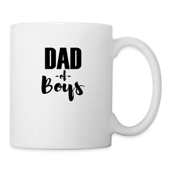 Dad of boys son father fathers day gift - Mug - white - Right