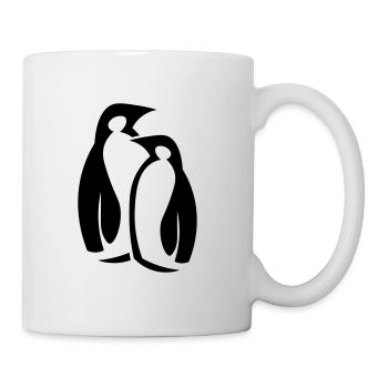 Couple de pingouins - maman et papa - pingouin - Mug blanc - blanc - Droite