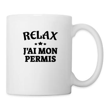 Relax - J'ai mon permis (Black) - Mug blanc - blanc - Droite