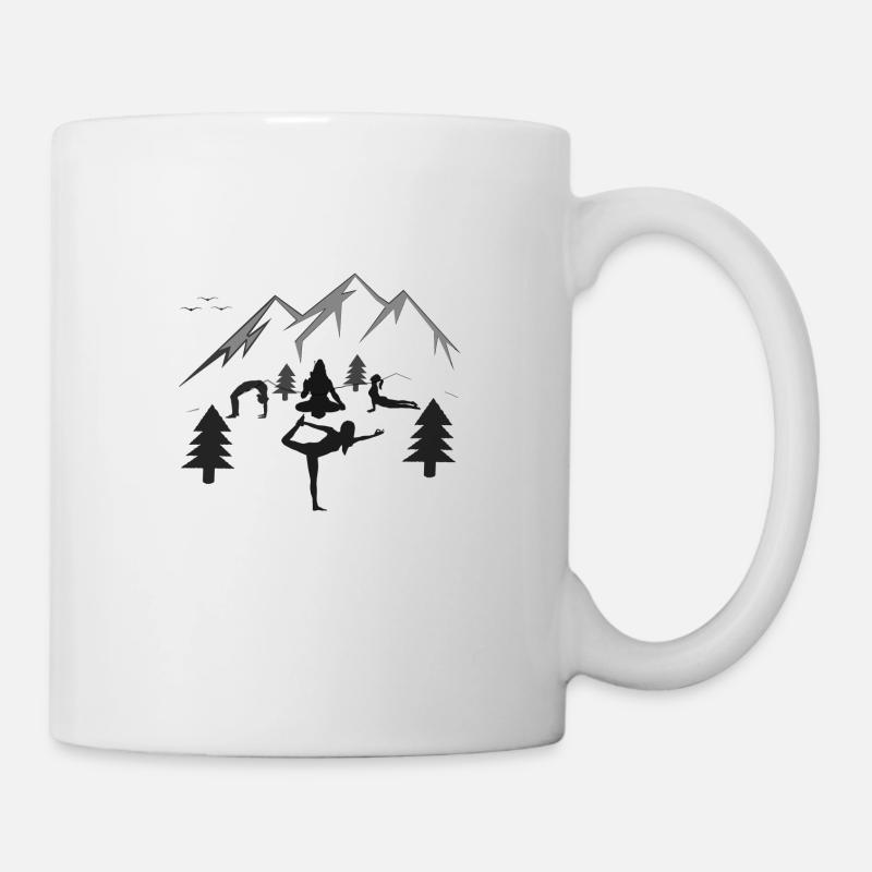 Shiva mit 3 Yoginis - Tasse - Weiß
