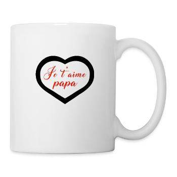 coeur je t aime papa - Mug blanc - blanc - Droite