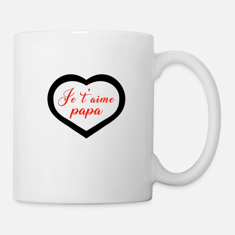 coeur je t aime papa - Mug blanc - blanc