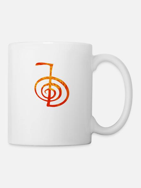 Symbole de guérison Cho Ku Rei Reiki symbole cadeau - Mug blanc - blanc