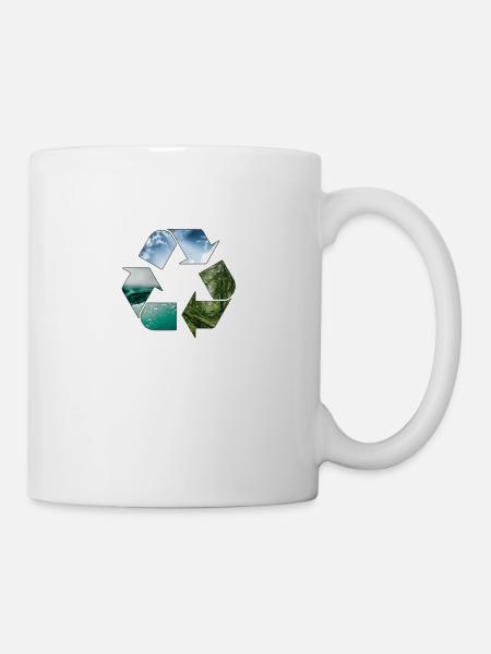 Recycle Erde - Tasse - Weiß