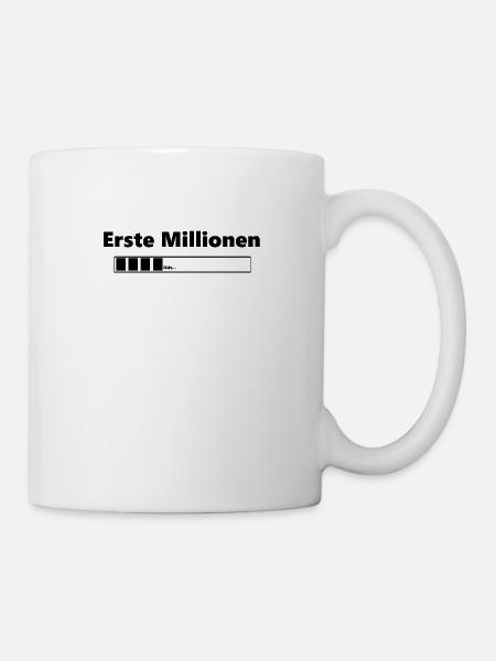 Erste Millionen Ladebalken,Geschenk, Geschenkidee - Tasse - Weiß