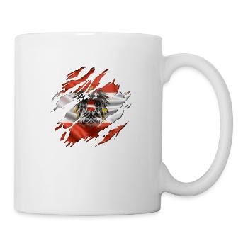 Autriche Drapeau Griffes Griffer Austria Alpen AT - Mug blanc - blanc - Droite