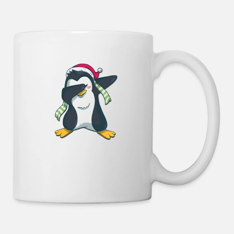 Pingouin tamponnant - Mug blanc - blanc