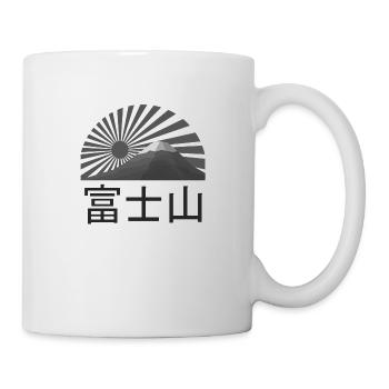 Aufgehende Sonne auf dem Fuji-Berg - Tasse - Weiß - Rechts