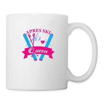 Apres ski Queen Skifahren Berge Geschenk - Tasse - Weiß - Rechts