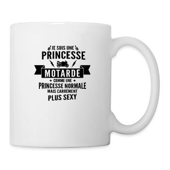 je suis une princesse motarde -cadeau humour femme - Mug blanc - blanc - Droite